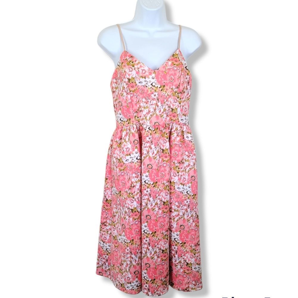 Giani Bernini sleeveless scuba pink fit n flare dress size M
